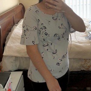 LC Lauren Conrad blue half sleeve shirt